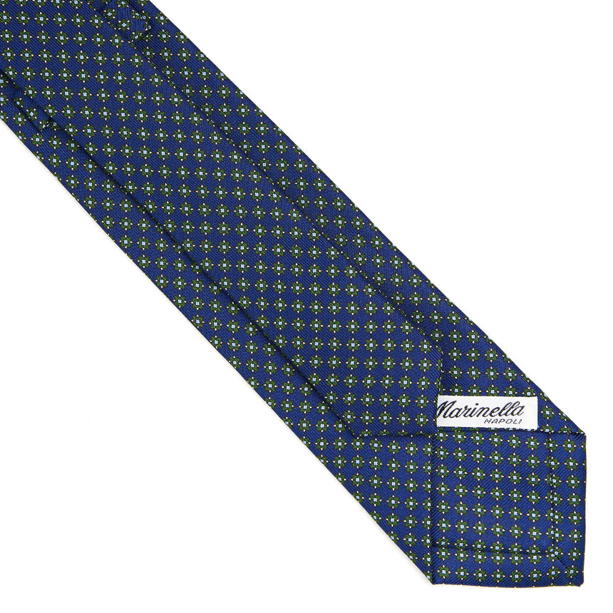 CRAVATTA SARTORIALE 7 CM IN SETA BLU