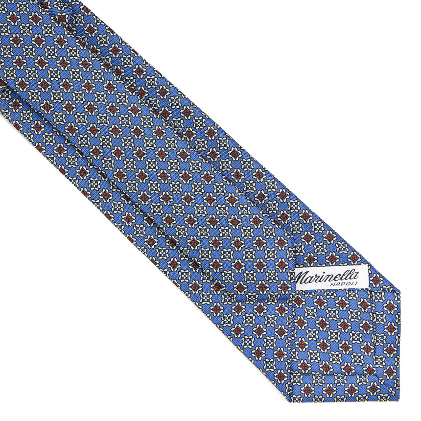 CRAVATTA SARTORIALE 7 CM IN SETA AZZURRO POLVERE