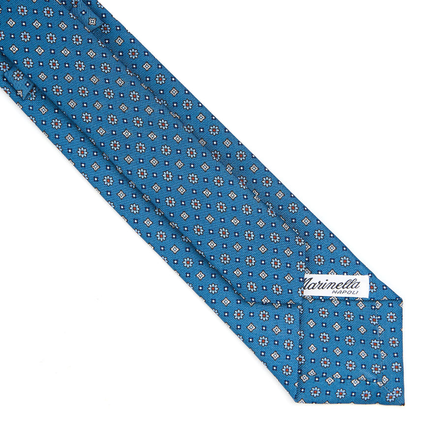 CRAVATTA SARTORIALE 7 CM IN SETA AZZURRO POLVERE