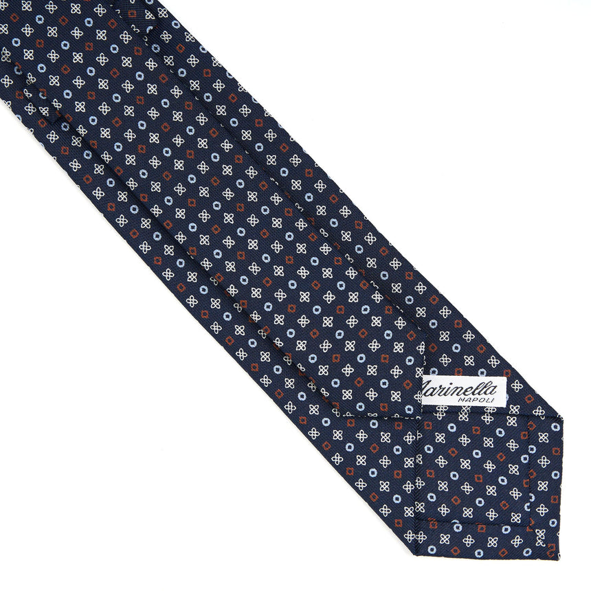 CRAVATTA SARTORIALE 7 CM IN SETA BLU SCURO