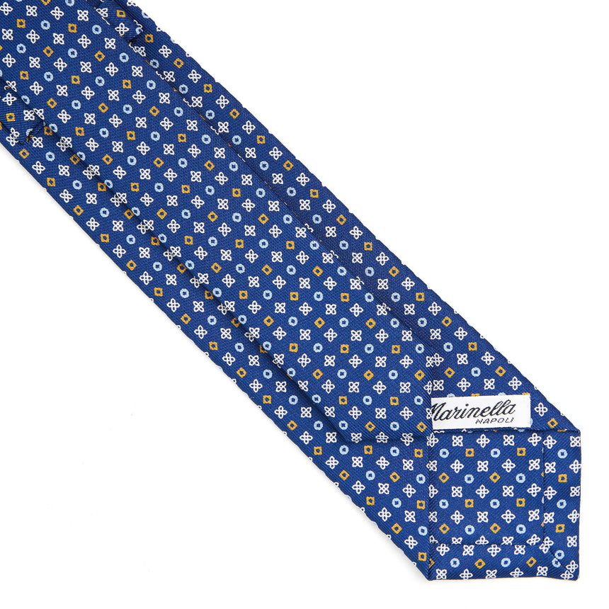 CRAVATTA SARTORIALE 7 CM IN SETA BLU