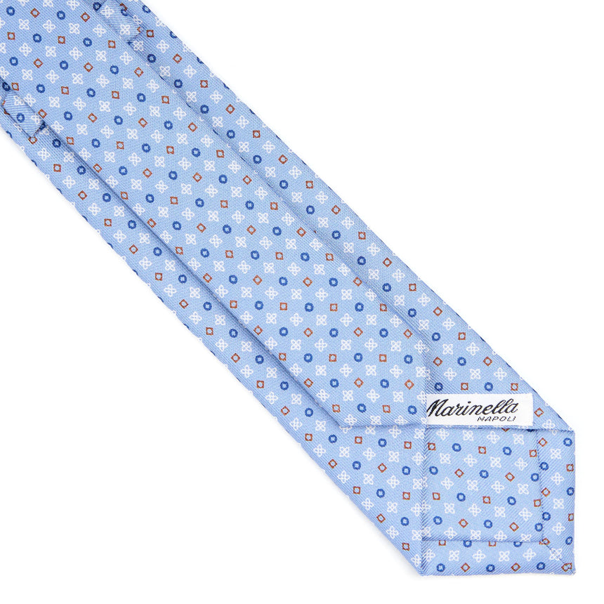 CRAVATTA SARTORIALE 7 CM IN SETA AZZURRA