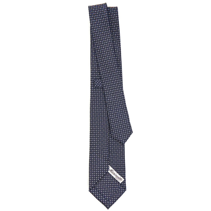 CRAVATTA SARTORIALE 7 CM IN SETA BLU SCURO