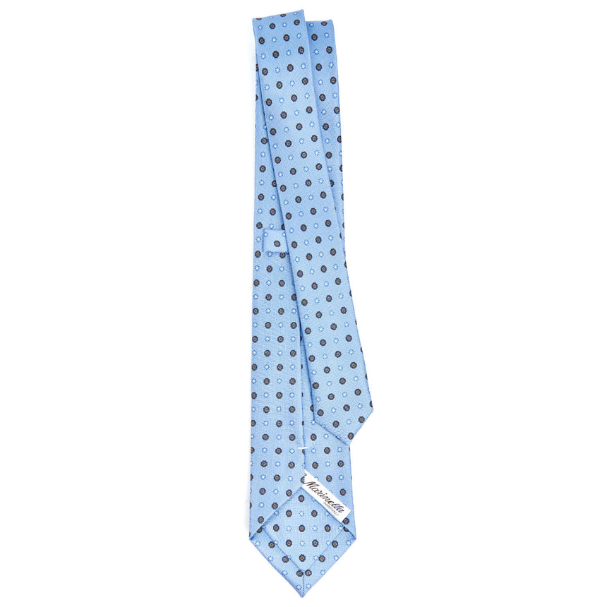 CRAVATTA SARTORIALE 7 CM IN SETA AZZURRO POLVERE