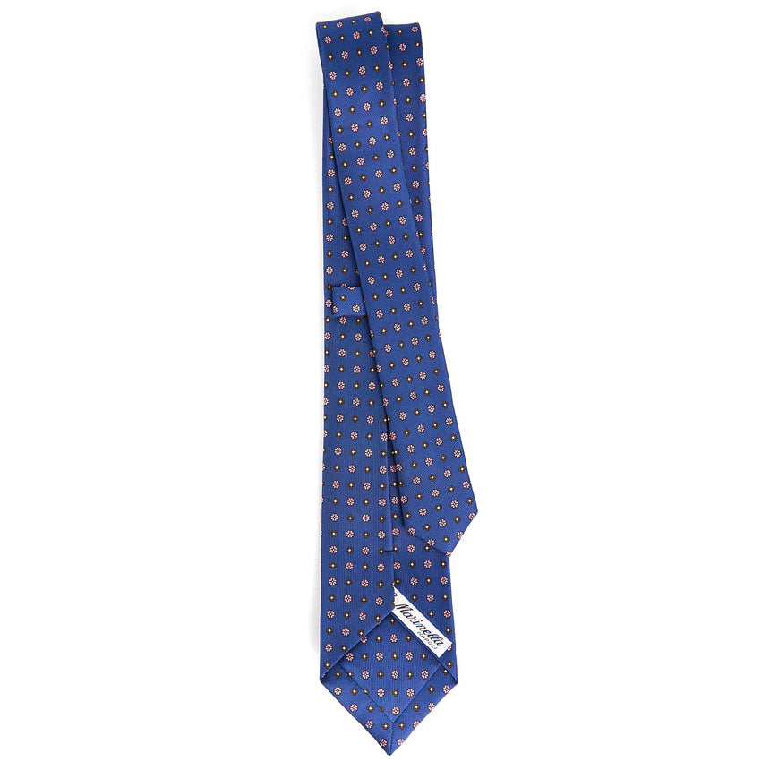 CRAVATTA SARTORIALE 7 CM IN SETA BLU