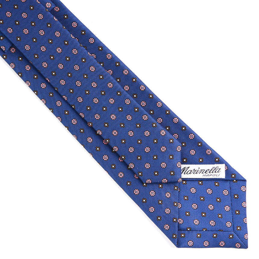 CRAVATTA SARTORIALE 7 CM IN SETA BLU