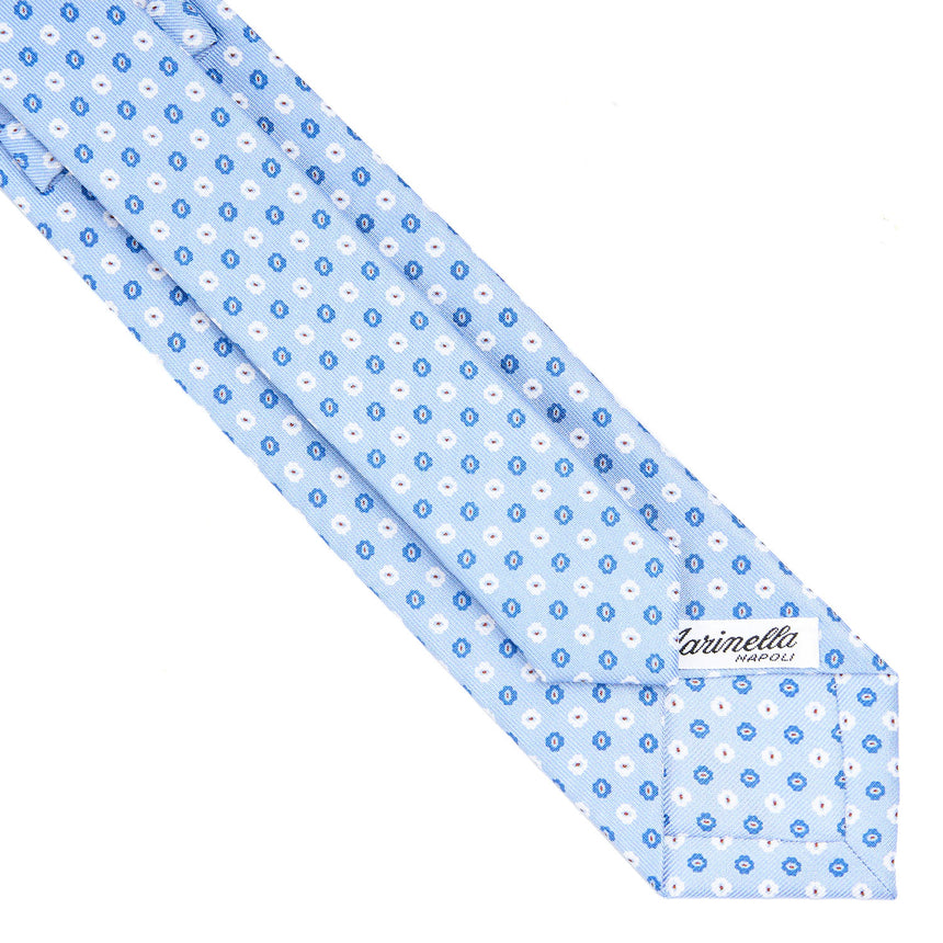 CRAVATTA SARTORIALE 7 CM IN SETA AZZURRA