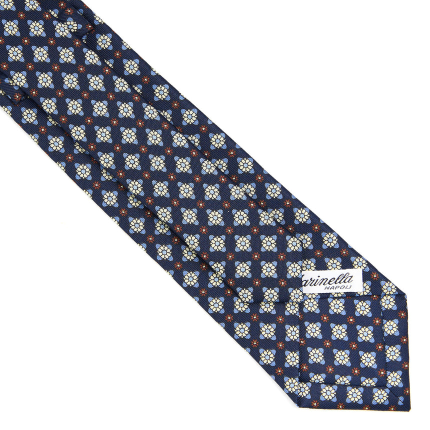 CRAVATTA SARTORIALE 7 CM IN SETA BLU