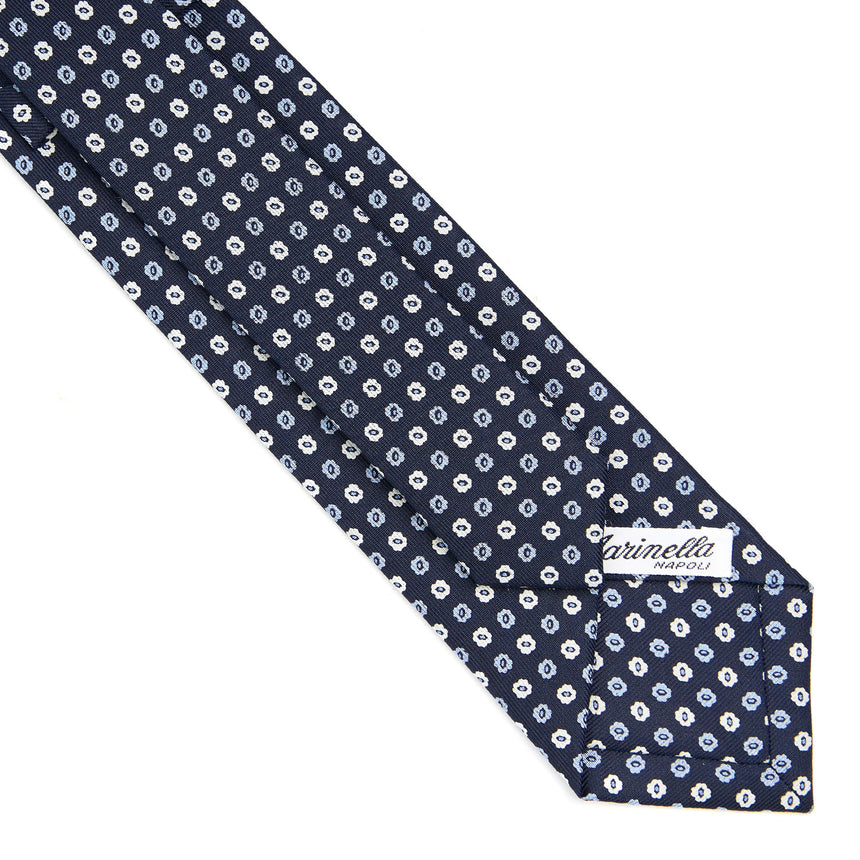 CRAVATTA SARTORIALE 7 CM IN SETA BLU