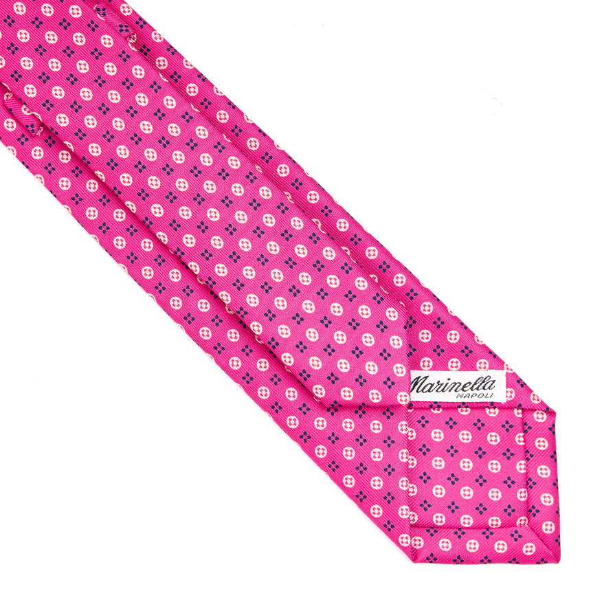 CRAVATTA SARTORIALE 7 CM IN SETA FUCSIA