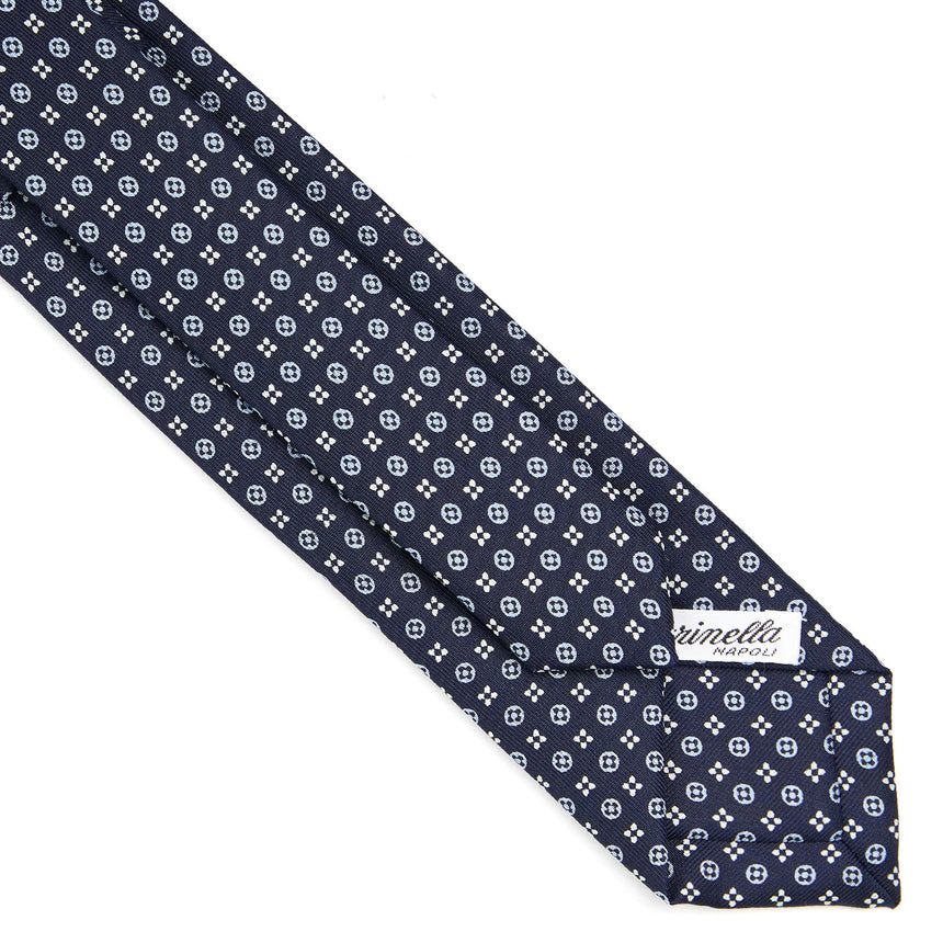 CRAVATTA SARTORIALE 7 CM IN SETA BLU SCURO