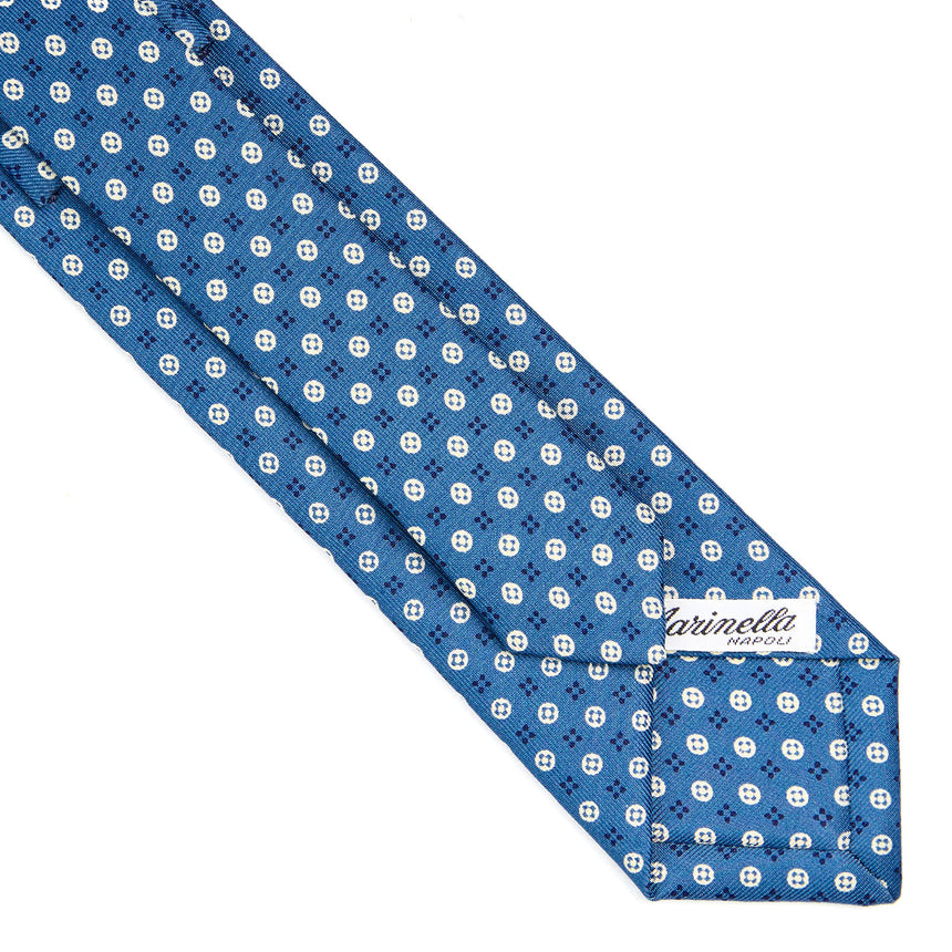 CRAVATTA SARTORIALE 7 CM IN SETA BLU MEDIO