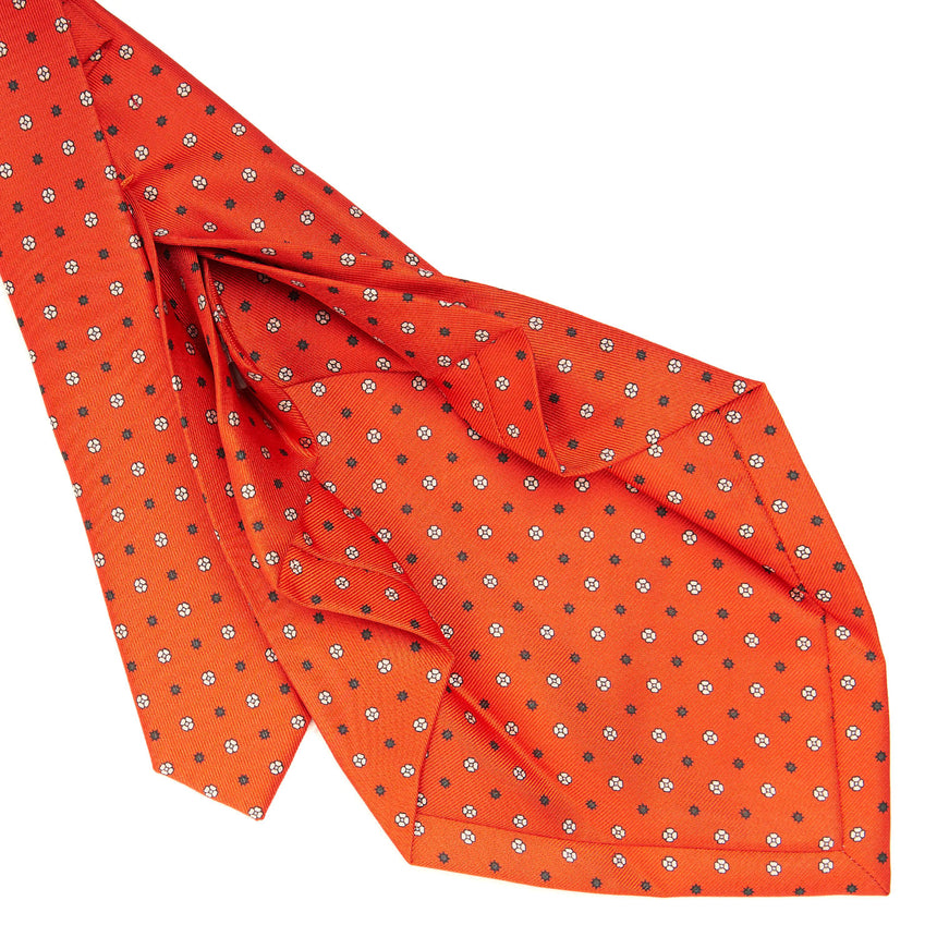 ORANGE 7 FOLD SARTORIAL SILK TIE