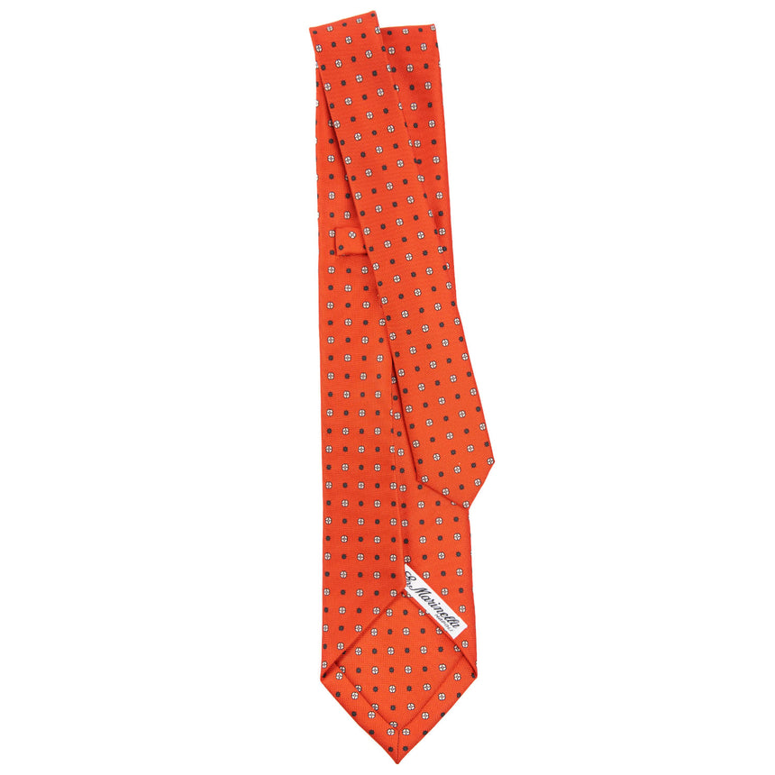 ORANGE 7 FOLD SARTORIAL SILK TIE