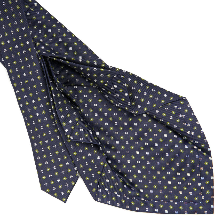 DARK BLUE 7 FOLD SARTORIAL SILK TIE