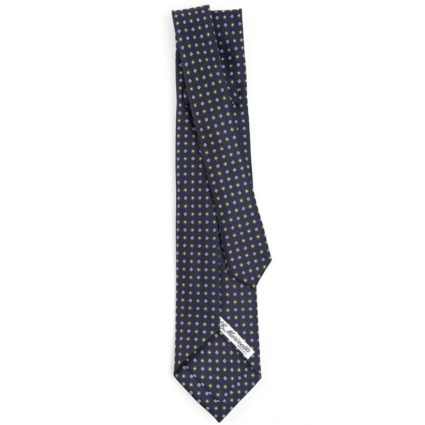 DARK BLUE 7 FOLD SARTORIAL SILK TIE