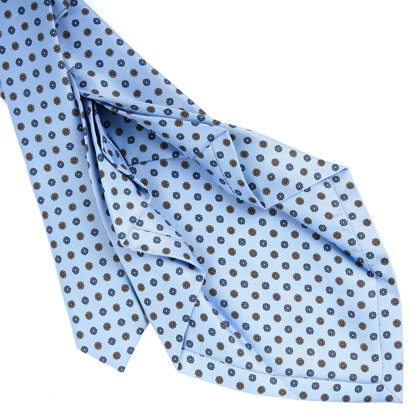 LIGHT BLUE 7 FOLD SARTORIAL SILK TIE