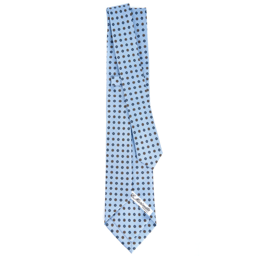 LIGHT BLUE 7 FOLD SARTORIAL SILK TIE