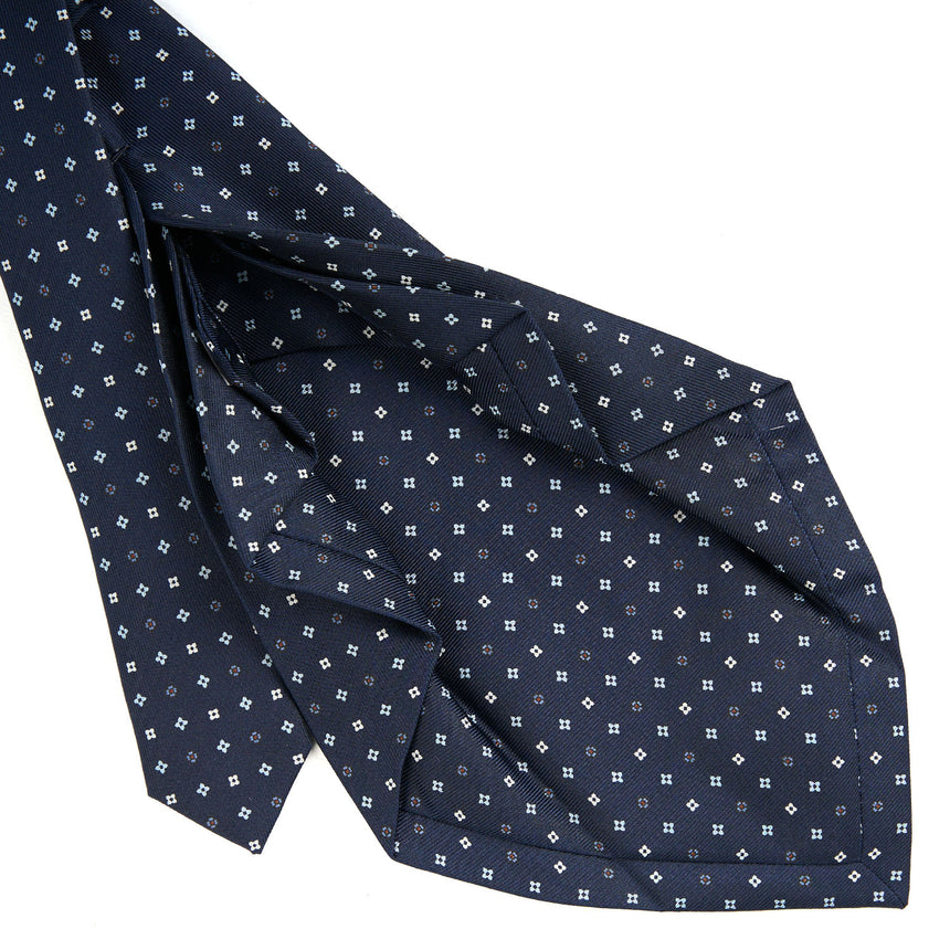 DARK BLUE 7 FOLD SARTORIAL SILK TIE