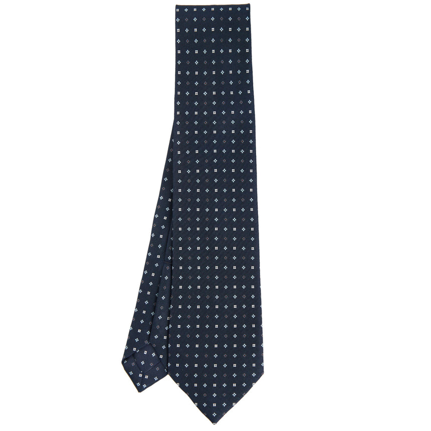 DARK BLUE 7 FOLD SARTORIAL SILK TIE