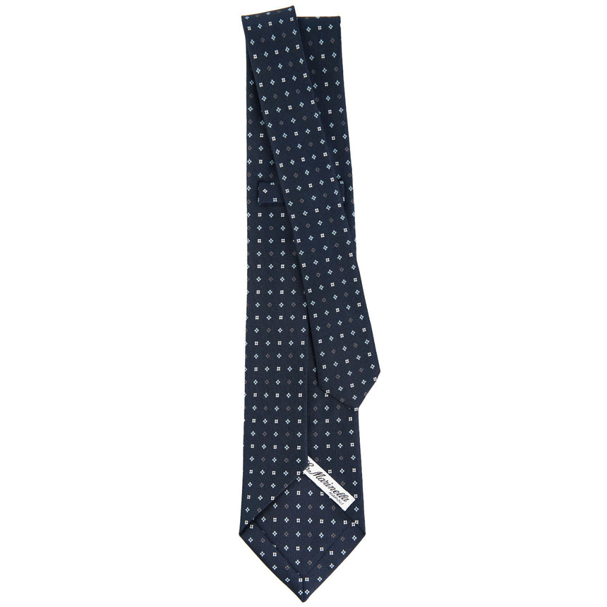 DARK BLUE 7 FOLD SARTORIAL SILK TIE