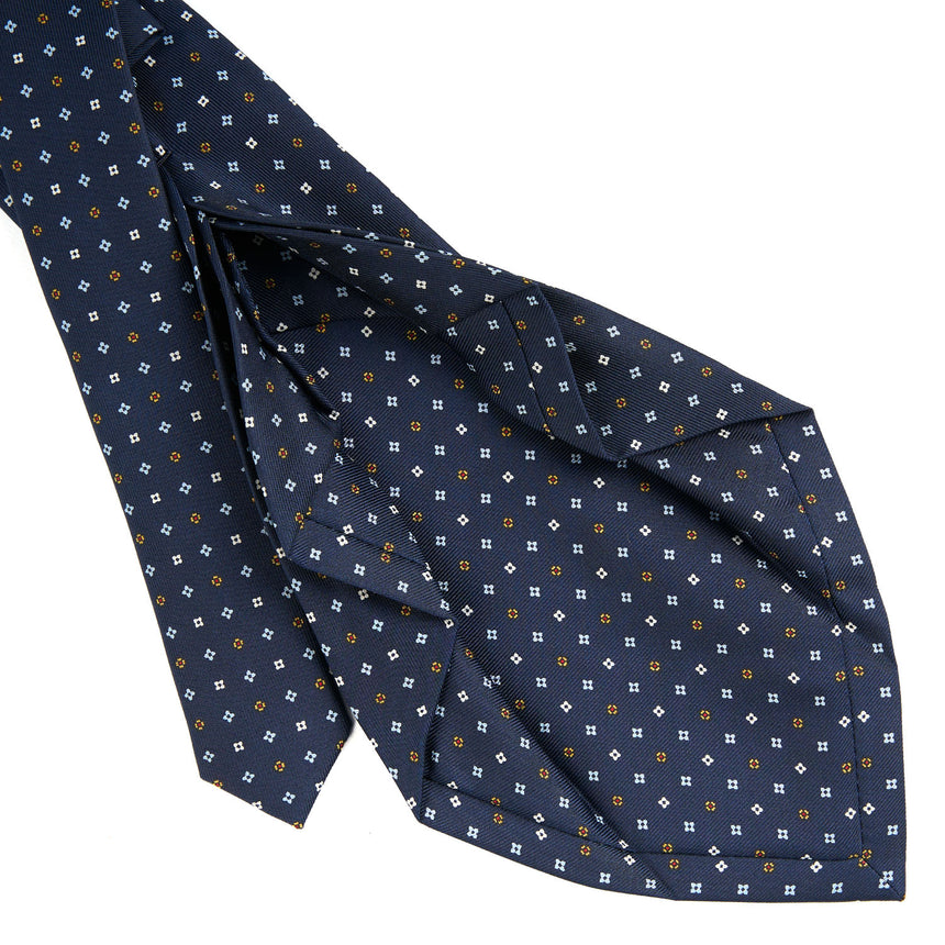 DARK BLUE 7 FOLD SARTORIAL SILK TIE