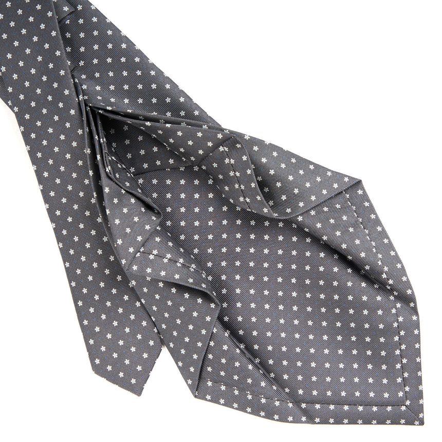 DARK GREY 7 FOLD SARTORIAL SILK TIE