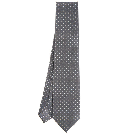 DARK GREY 7 FOLD SARTORIAL SILK TIE