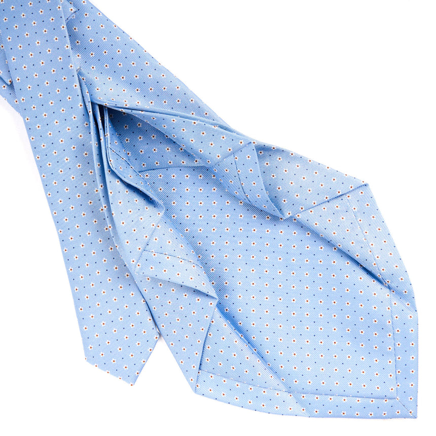 LIGHT BLUE 7 FOLD SARTORIAL SILK TIE