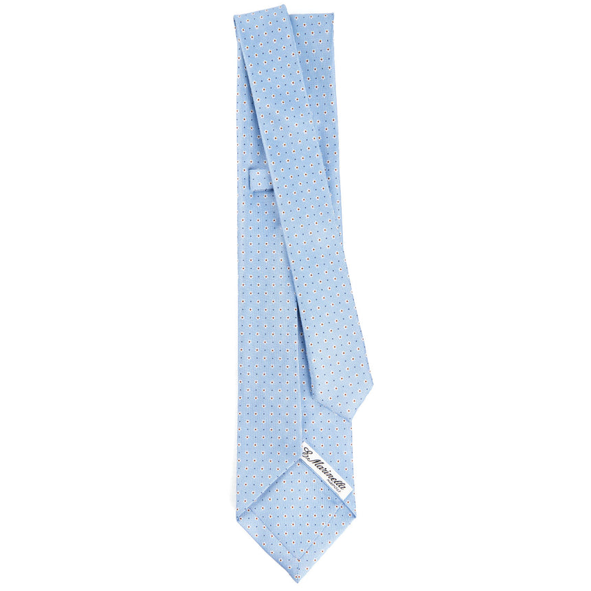 LIGHT BLUE 7 FOLD SARTORIAL SILK TIE