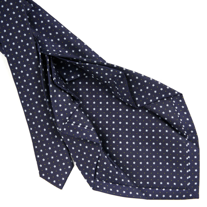 DARK BLUE 7 FOLD SARTORIAL SILK TIE