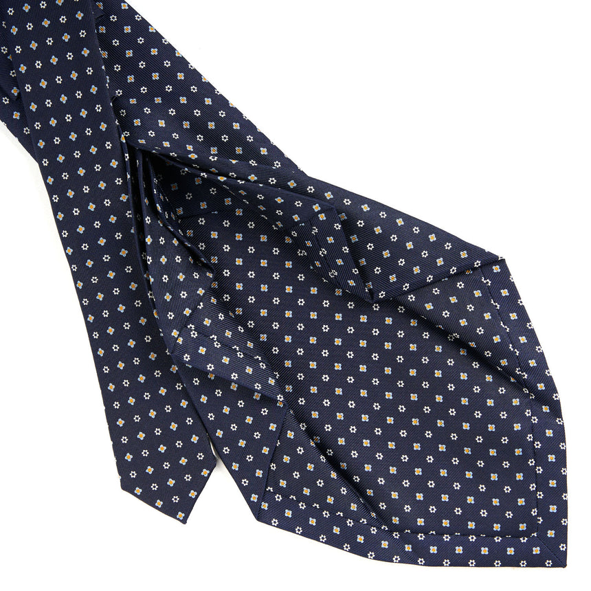 DARK BLUE 7 FOLD SARTORIAL SILK TIE