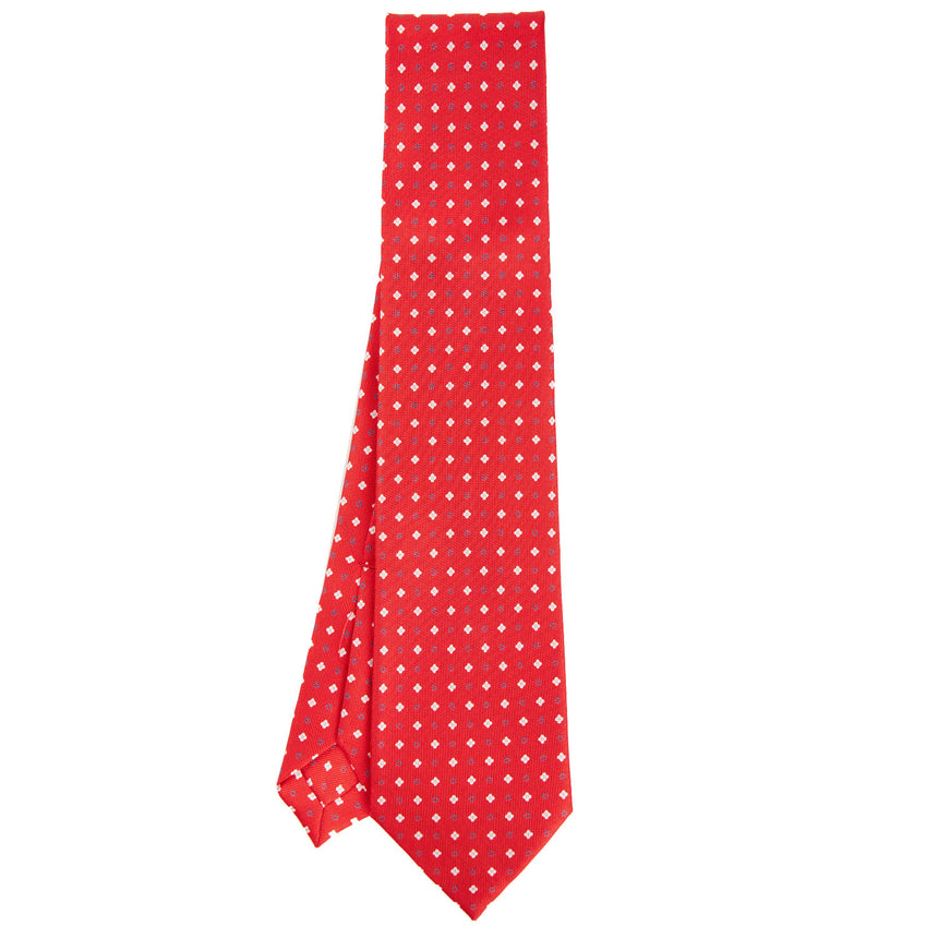 RED 7 FOLD SARTORIAL SILK TIE