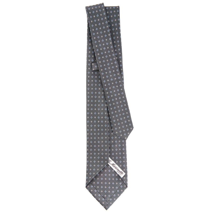 DARK GREY 7 FOLD SARTORIAL SILK TIE