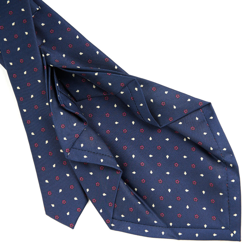 DARK BLUE 7 FOLD SARTORIAL SILK TIE