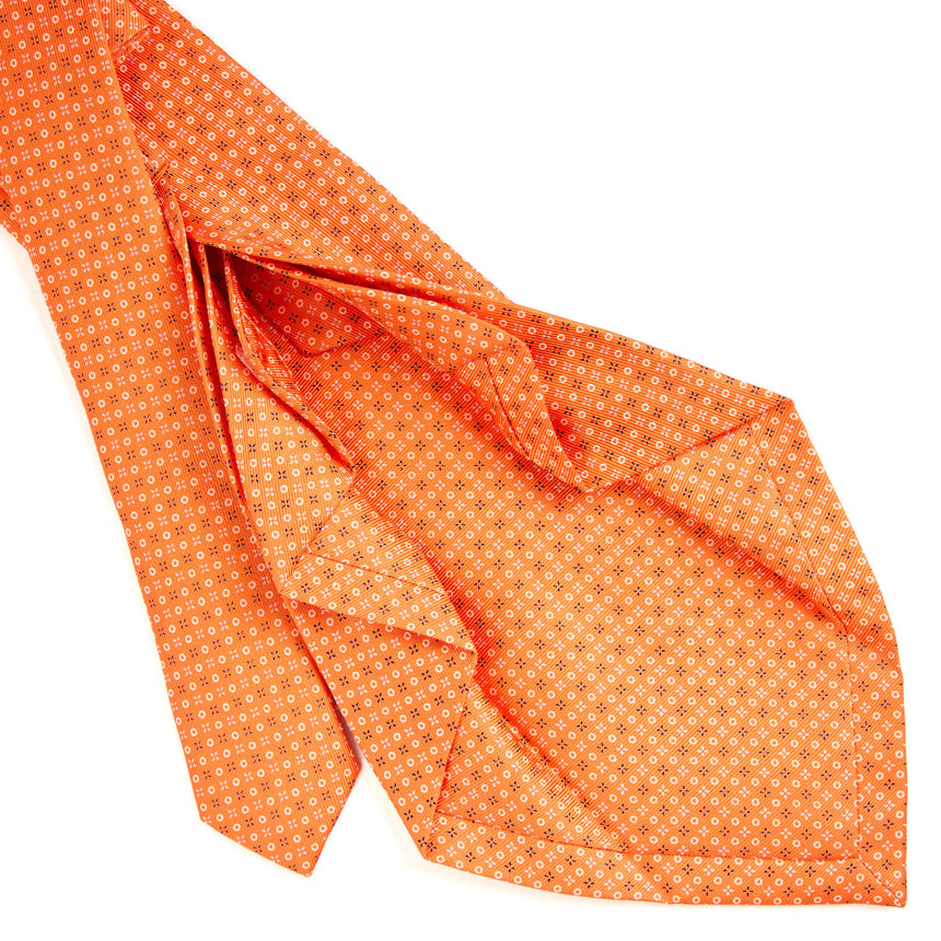 ORANGE 7 FOLD SARTORIAL SILK TIE