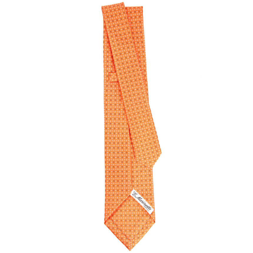 ORANGE 7 FOLD SARTORIAL SILK TIE