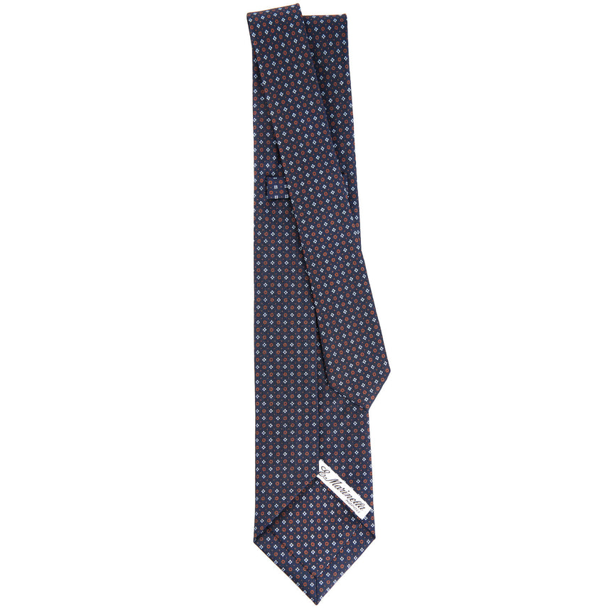 DARK BLUE 7 FOLD SARTORIAL SILK TIE