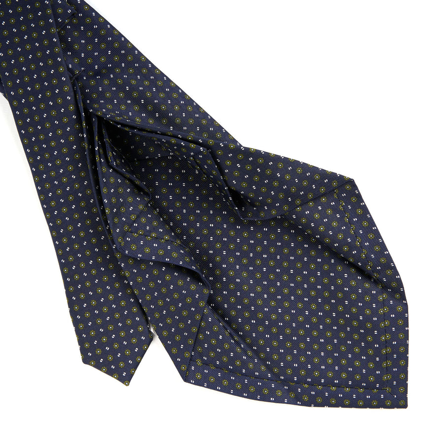 DARK BLUE 7 FOLD SARTORIAL SILK TIE