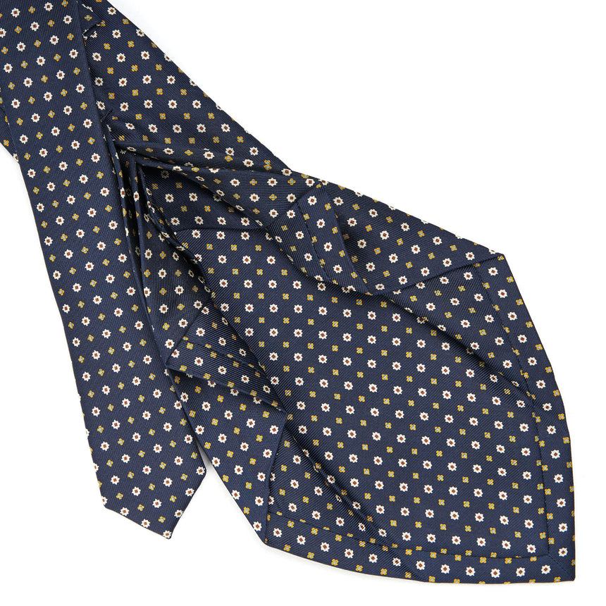 DARK BLUE 7 FOLD SARTORIAL SILK TIE