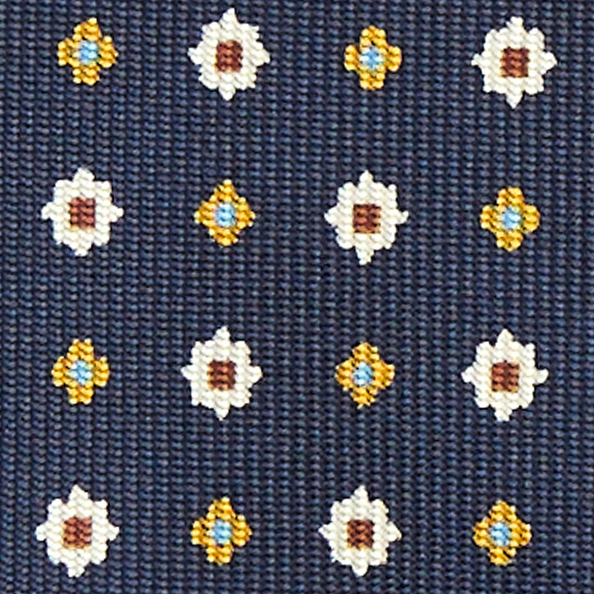 DARK BLUE 7 FOLD SARTORIAL SILK TIE