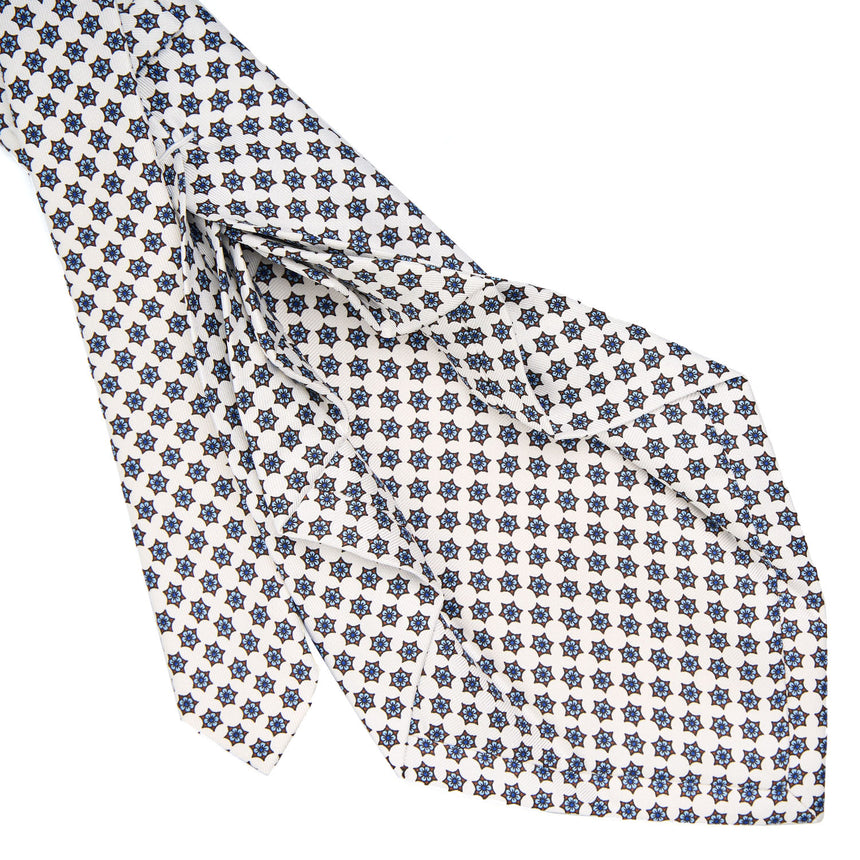 WHITE 9 FOLD SARTORIAL SILK TIE