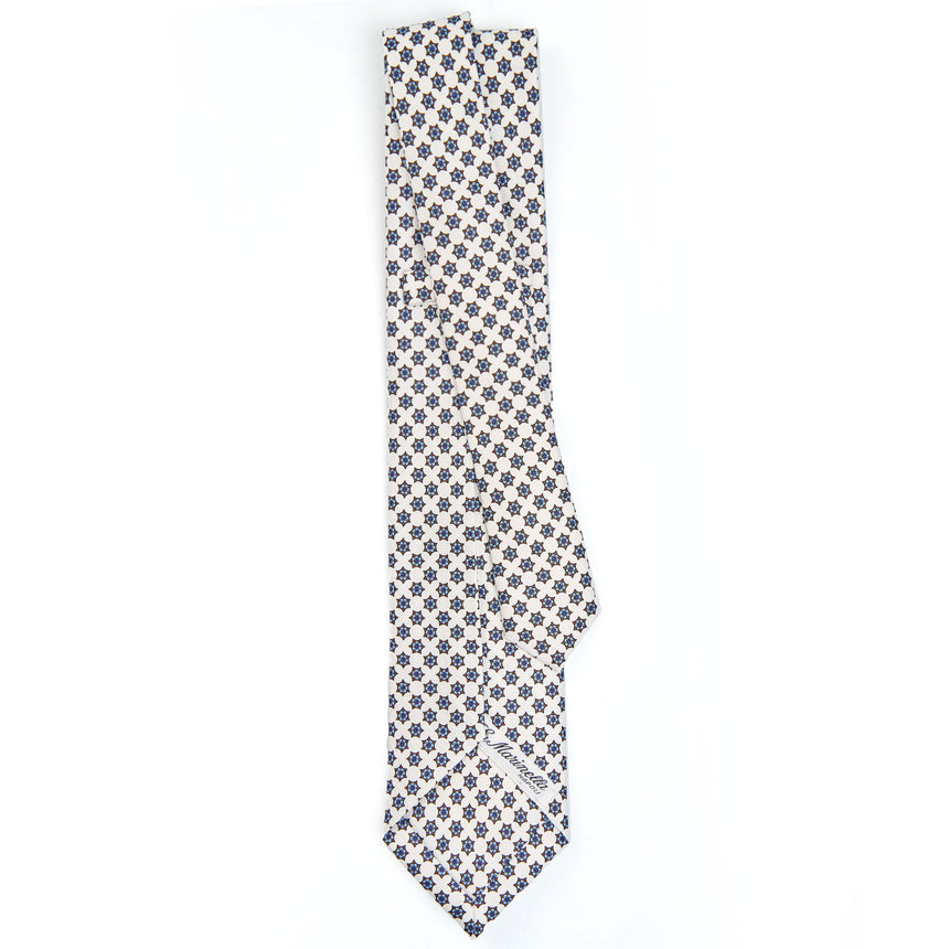 WHITE 9 FOLD SARTORIAL SILK TIE