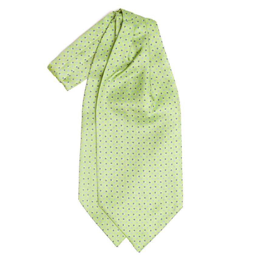 LIGHT GREEN SILK ASCOT TIE