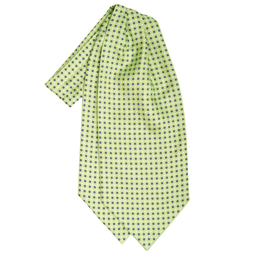 LIGHT GREEN SILK ASCOT TIE