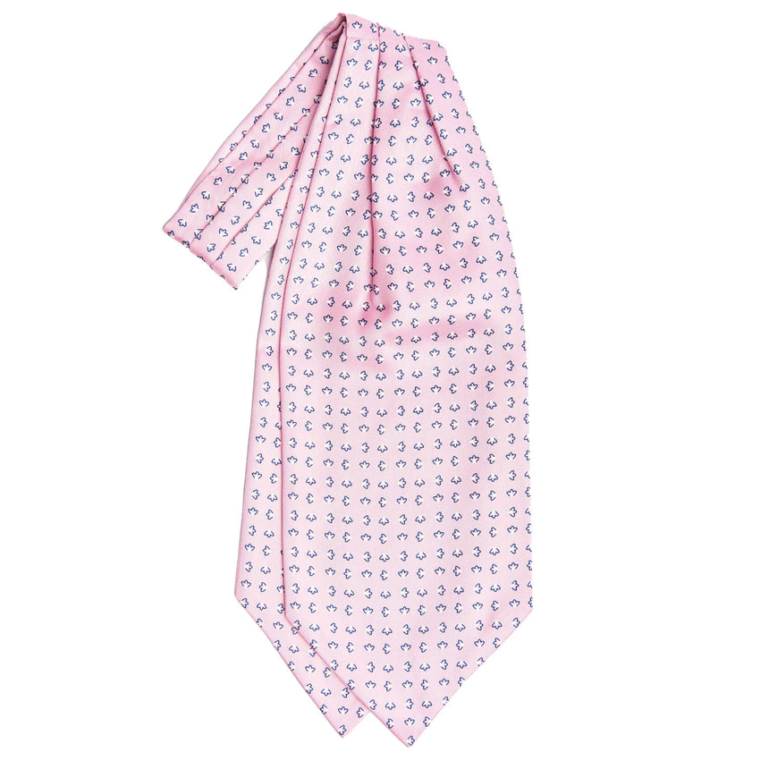 CRAVATTA ASCOT IN SETA ROSA