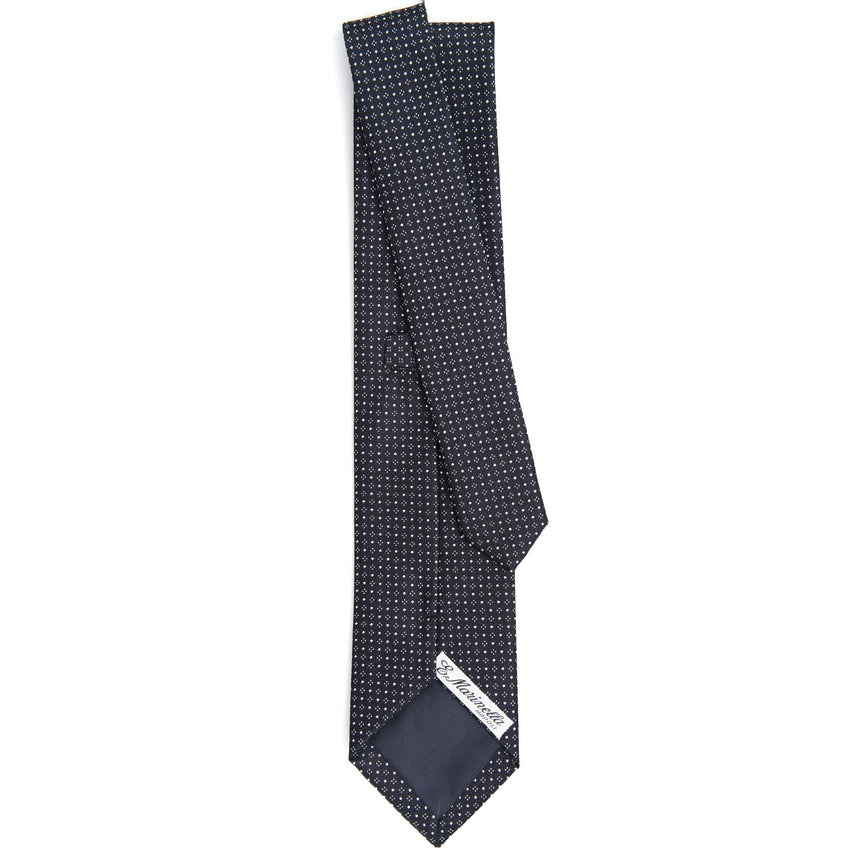 DARK BLUE CEREMONIAL JACQUARD SILK TIE