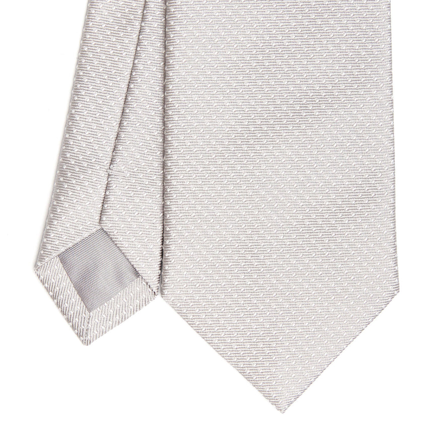 LIGHT GREY CEREMONIAL JACQUARD SILK TIE