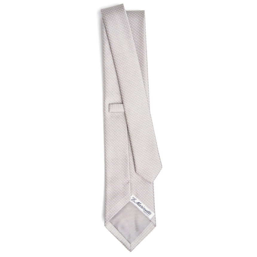 LIGHT GREY CEREMONIAL JACQUARD SILK TIE