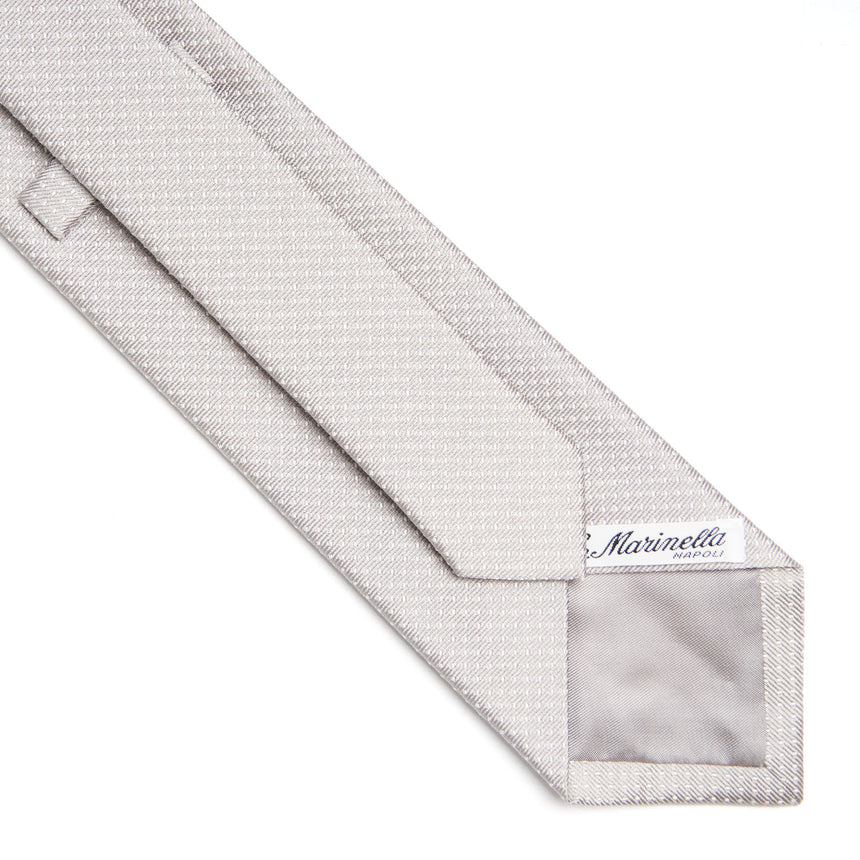 LIGHT GREY CEREMONIAL JACQUARD SILK TIE